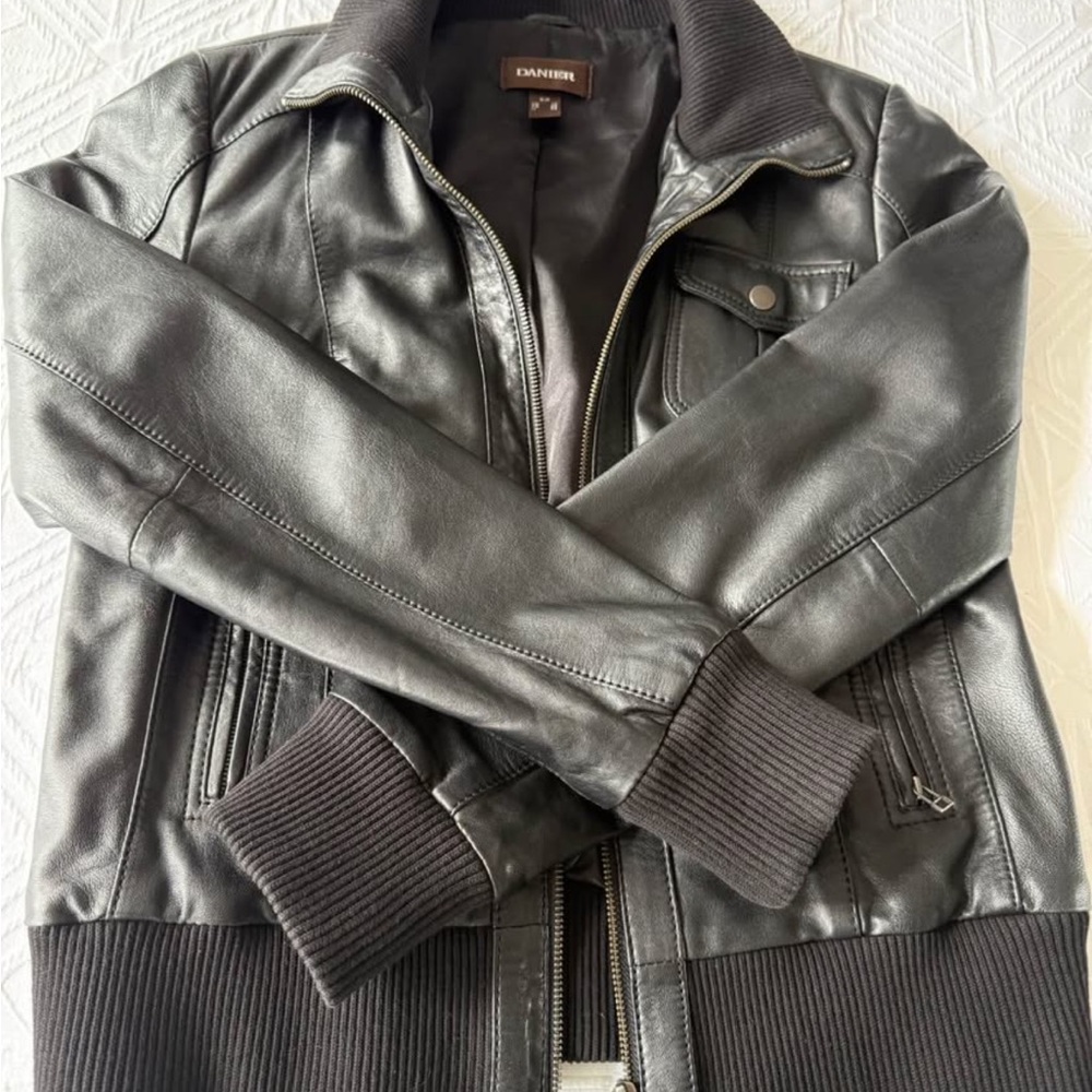Danier Black Leather Jacket for Women